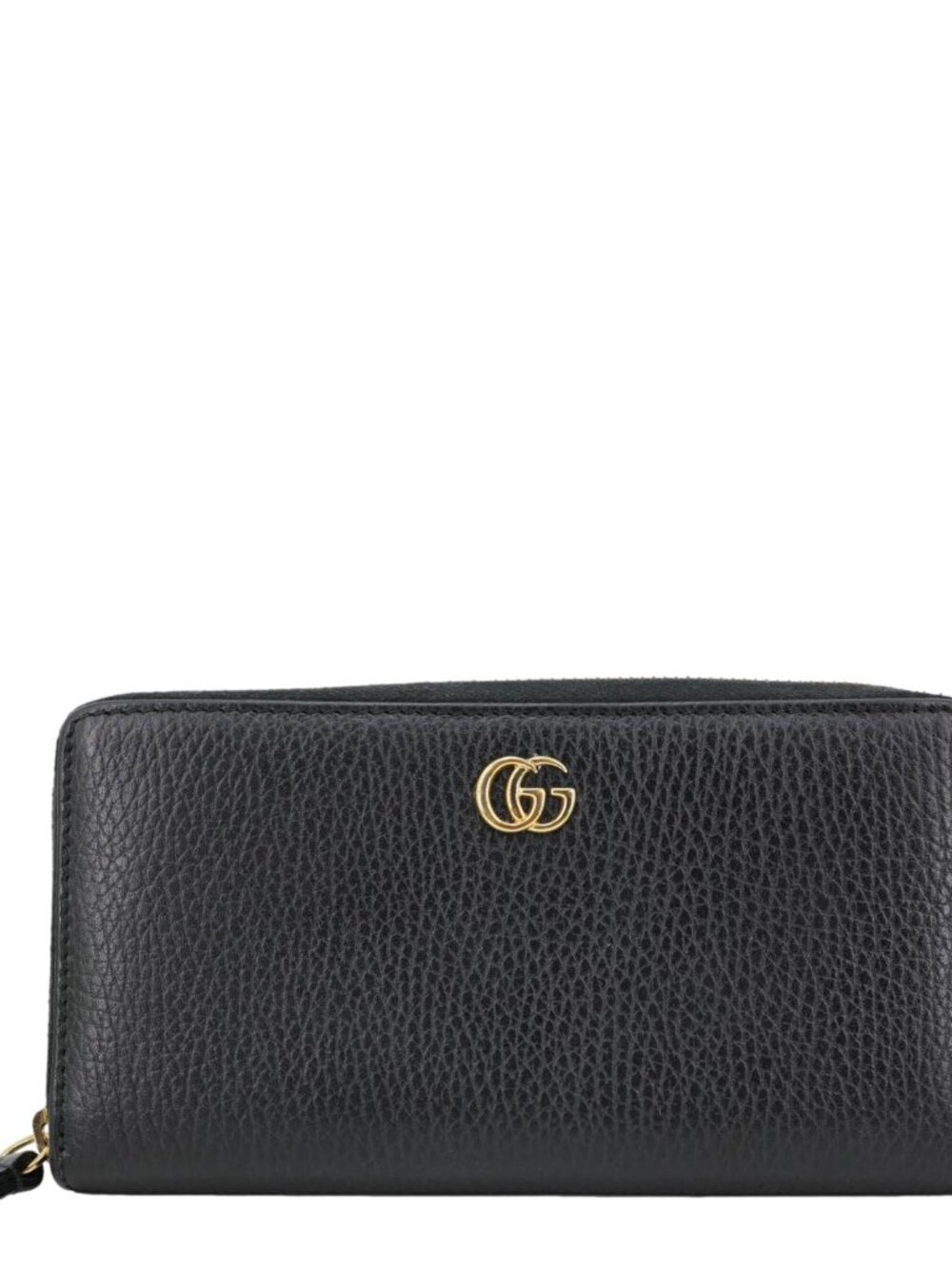 Gucci  GG Marmont Leather Zip Around Wallet Black 456117